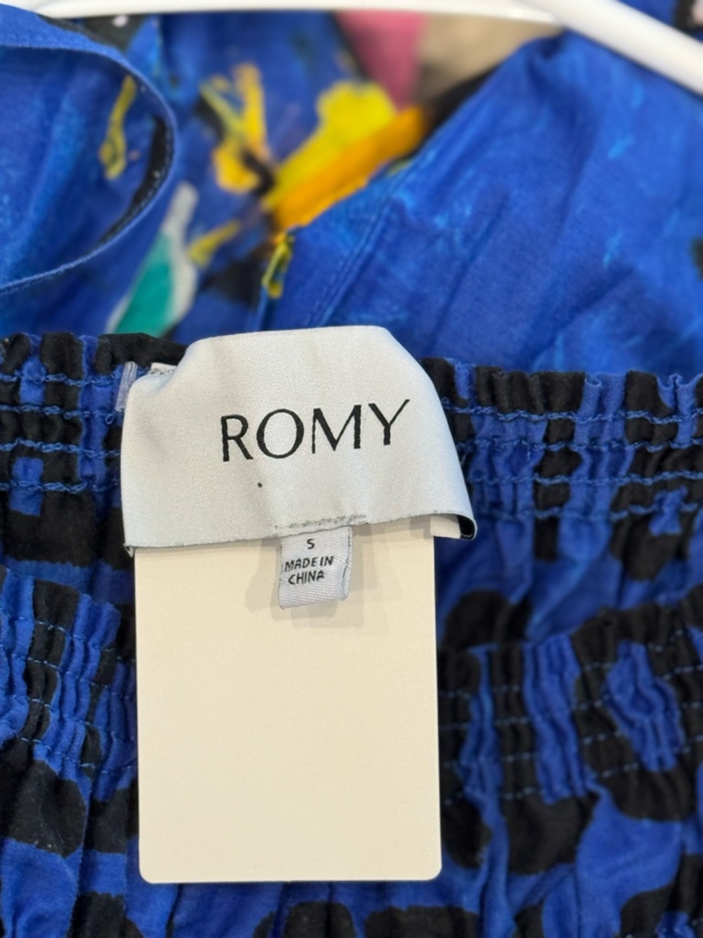 Romy Lover Sundress Bright Blue Tropical-Print Maxi Dress - Picture 6 of 8